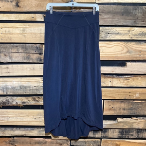 Athleta |‎ Gray Thrones Maxi Skirt with Hi-Low Hem Size Small In Charcoal Gray
